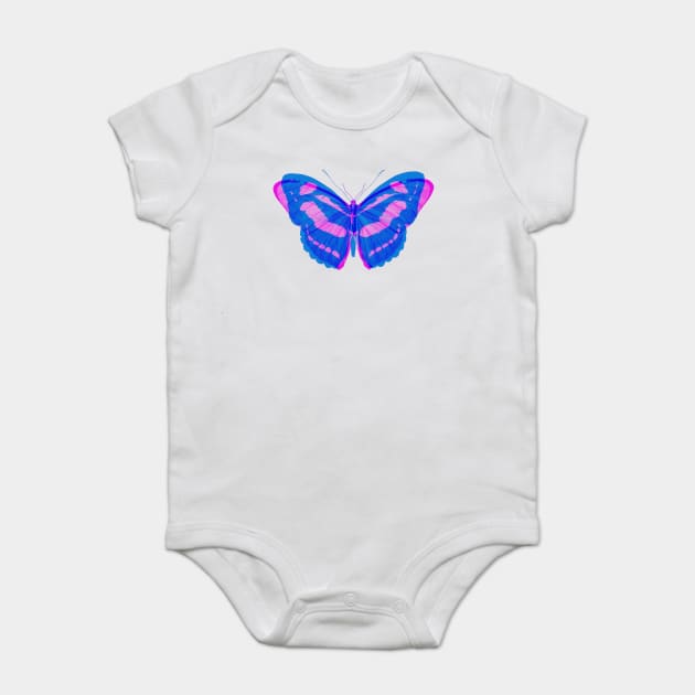 Retro Butterfly Baby Bodysuit by Megadorim